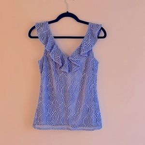 Lilly Pulitzer Periwinkle Lace Lined Tank Top